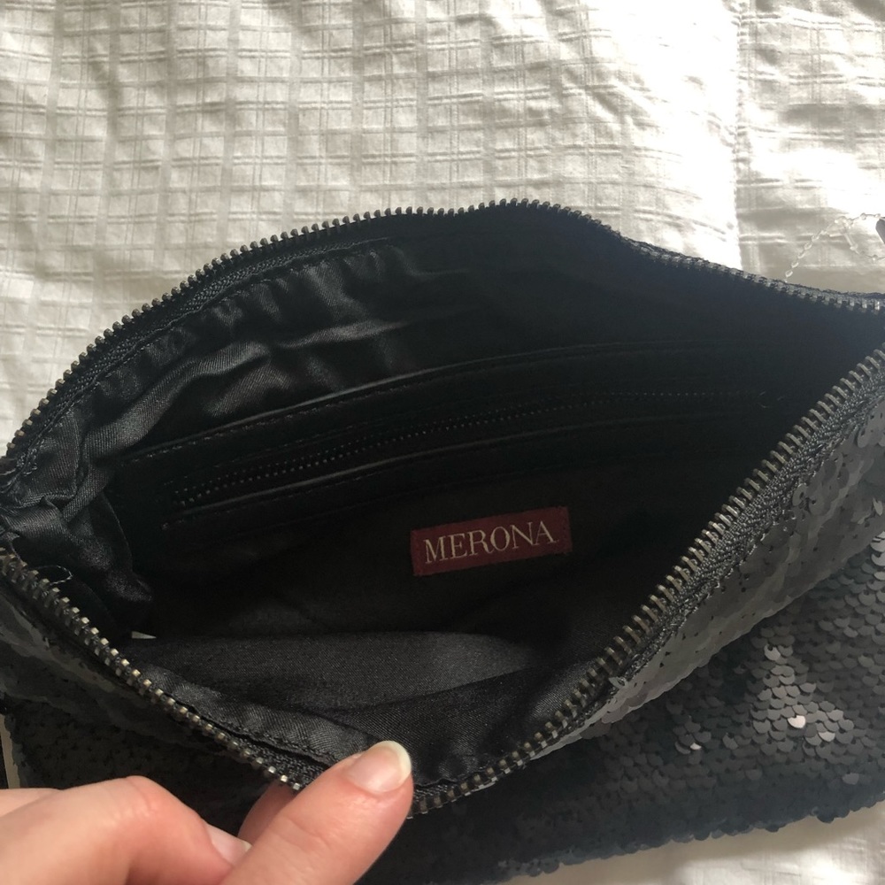 Black Sequin Clutch - Picture 5 of 5